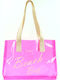 Plastic Beach Bag with Pink Hat