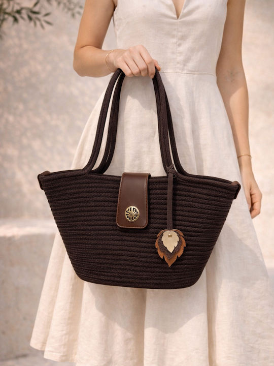 Wicker Brown Beach Bag