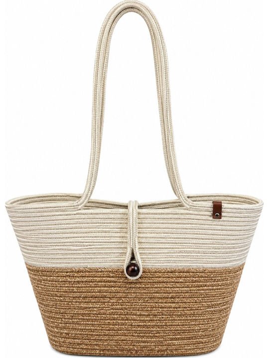 Geantă De Plajă Din Wicker Multicoloră