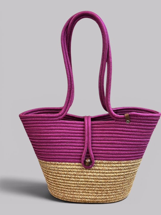 Geantă De Plajă Din Wicker Multicoloră