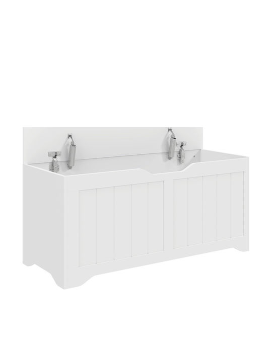 HomCom HomCom Outdoor Aufbewahrungsboxen Hölzernes 136lt Weiß M100xB40xH45cm