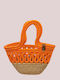 Strandtasche Aus Korbweide Orange