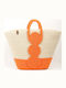 Wicker Beach Bag Orange