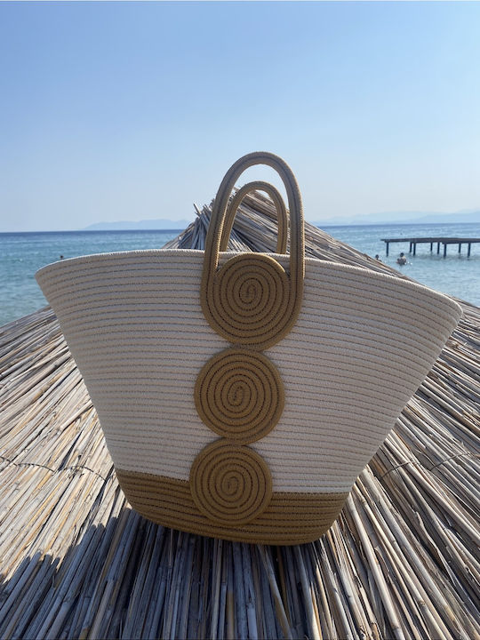 Wicker Beach Bag Beige