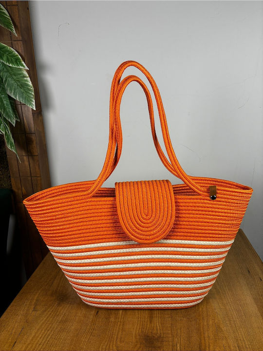 Enpapa Korbweide Strandtasche Orange