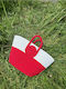 Wicker Red Beach Bag