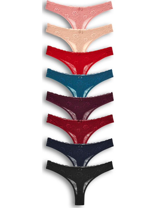 Slip MultiPack χωρίς Ραφές με Δαντέλα Δαντελένιες Λεπτομέρειες