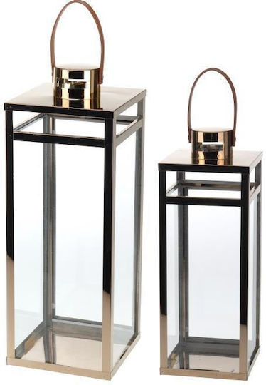 Zaros Set Silver Lanterns 2 Pieces