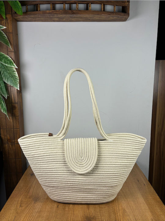 Enpapa Korbweide Strandtasche Beige