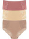 Hohe Taille Damen-Slips 3er Pack mit Spitze