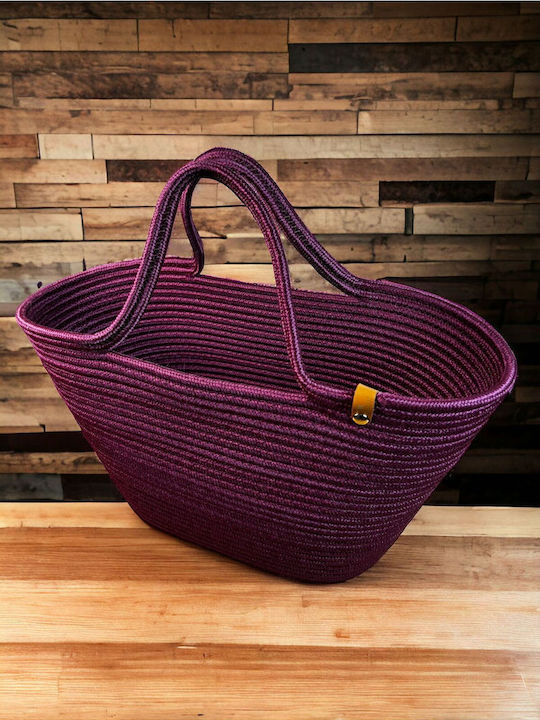 Enpapa Korbweide Strandtasche Lila