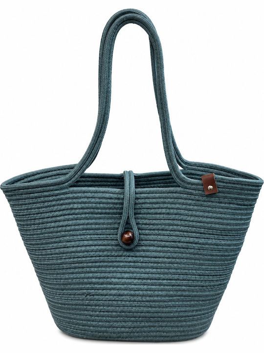 Geantă De Plajă Din Wicker Albastră