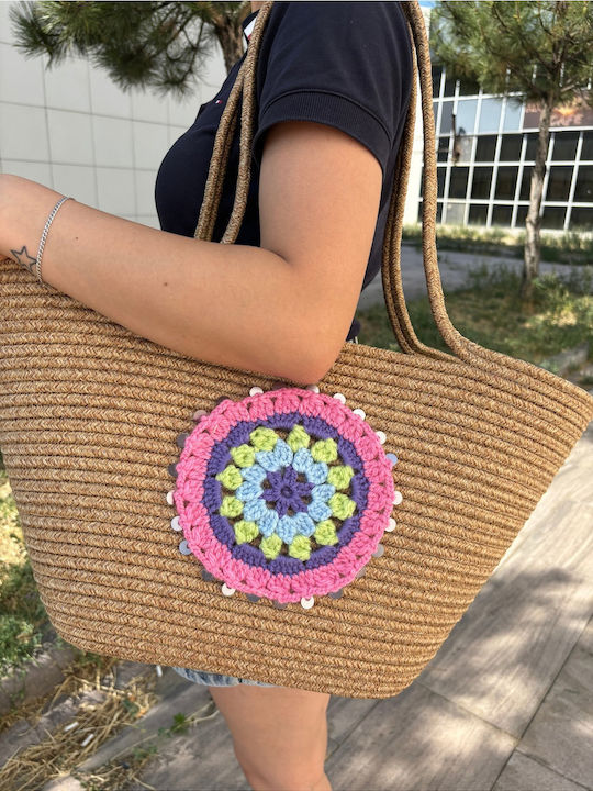 Wicker Multicolour Beach Bag
