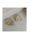 Dangle Earrings Made of Gold Plated Steel with Stones