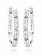 Jools Silver Hoop Earrings with Stones