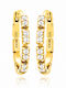 Jools Earrings Hoops Gold Plated Silver with Stones