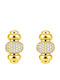 Jools Silver Gold Plated Hoop Earrings with Stones