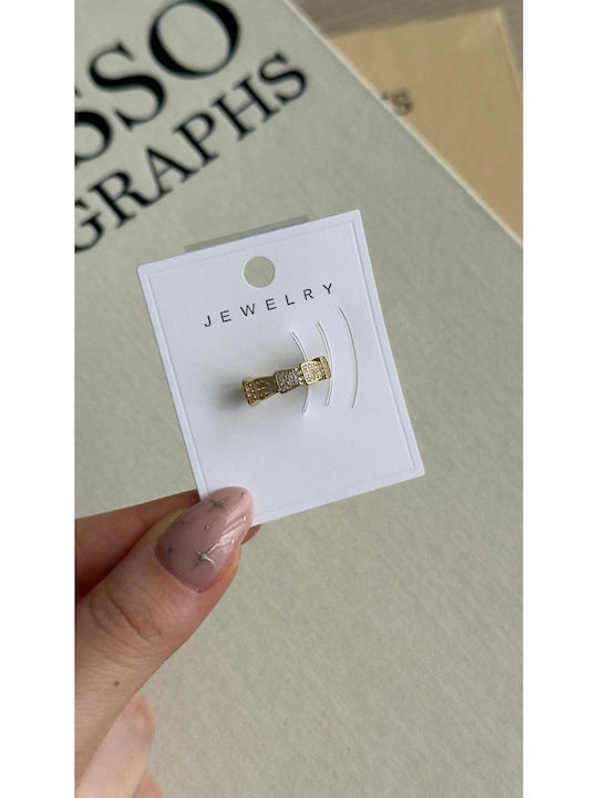 Single Cuff Earring Made of Gold Plated Steel w...