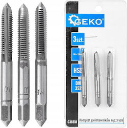 Geko Complete Set Hand Taps M6 X 1.0m 3pcs 100/200 Geko Complete Set Hand Taps M6 X 1.0m 3pcs 100/200