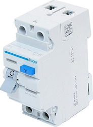 Hager Residual Current Circuit Breaker 2p 25a 0.03a A Cda225j