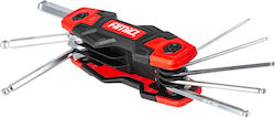Amio – Klappbare Inbusschlüssel Allen Imbus Cr-v 1.5-8mm Multitool Heavy Duty Feste Anwendung An Schraube & Täglicher Gebrauch – 1 Stück 04788/am