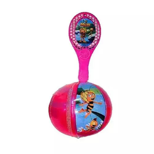 Bat Inflatable Ball On Elastic Maya Bee 675481-2 Pink 25cm Summer 08