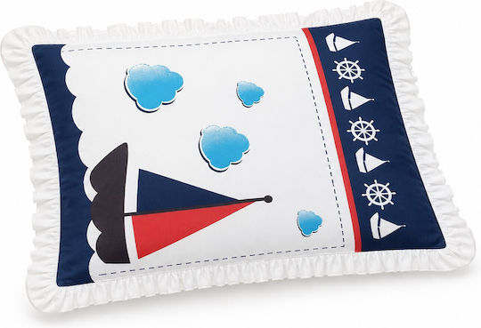 Beboulino Navio Kids Pillowcase Made of 100% Cotton 35x45cm Navio