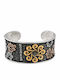 Bratara Deschisa Tip Cuff Bratari Handmade 925 Argint K18 Aur & Rodiu Negru Pentru Femei Silverline 0230387101/negru Rodiu Roz Aur Handmade Galben Aur Argintaur 0230387101