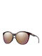 Smith Unisex Sunglasses With Rose Gold Tartaruga Frame And Brown Polarized Mirror Lens