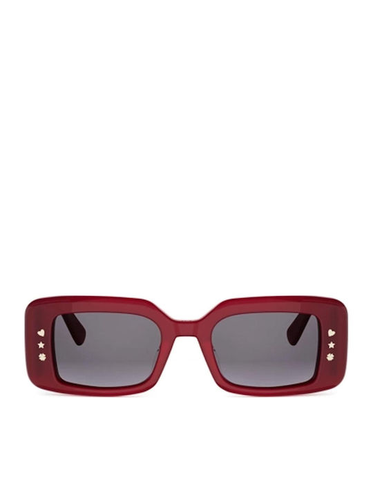 Dior Women's Sunglasses with Burgundy Horn-Rimmed Frame and Burgundy Gradient Lens