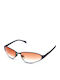Emporio Armani Unisex Sunglasses with Silver Frame and Silver Lens 59-17-128