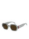 Levi's Unisex Sunglasses With Beige Horn-Rimmed Frame And Brown Lens