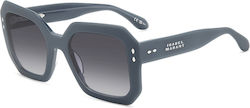 Isabel Marant Grey Sunglasses With Horn-Rimmed Frame