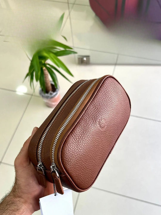 Leather Men's Handbag Tabac Brown
