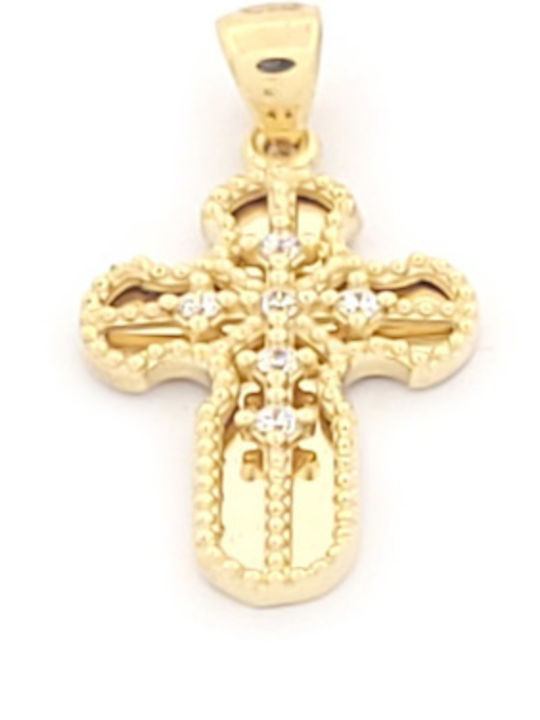 Al'Oro Women's Gold Cross 14K with Chain
