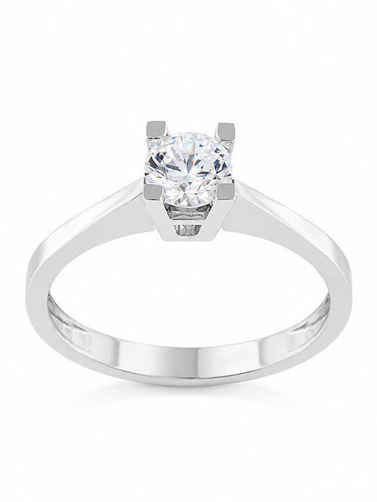 Ios Women's Ring with Zircon from 9K White Gold