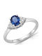Kiriakos Gofas Women's Ring with Diamond in 18K White Gold