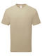 Fruit of the Loom Men's Promotional T-Shirt Short Sleeve in Beige Colour
