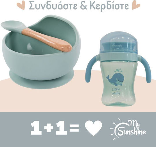 Bo Jungle Παιδικό Ποτηράκι από Σιλικόνη Γαλάζιο 240ml