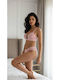 Set Lenjerie Intimă Sutien Cu Slip Roz