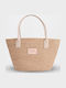 Straw Women's Tote Handbag Black