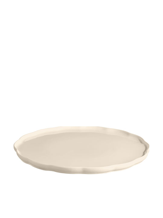 Emile Henry Madeleine Servierplatte Keramik Weiße mit Durchmesser 31cm