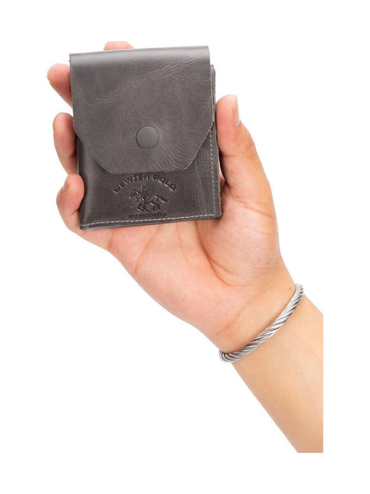 Мъжки кожен портфейл с RFID Сив