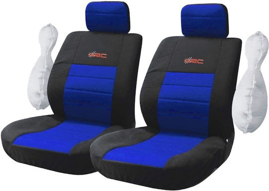 Autoline Front Car Seat Covers 2 Pieces Alcantara Black
