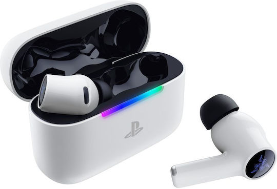 Razer Hammerhead V3 X HyperSpeed for Playstation In-ear Bluetooth Handsfree Headphones with Sweat Resistance and Charging Case White