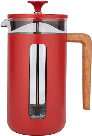Manual Filter Coffee Maker Made of Borosilicate Glass 1l Pisa Red La Cafetiere