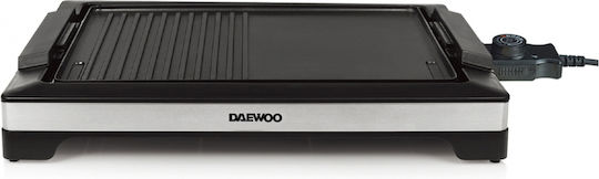 Daewoo Tisch Elektrischer Grill mit Glatter und Gerillter Platte 2000W mit Einstellbarem Thermostat 37,5x25cm