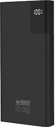 Urban Factory 10000mAh Schwarzes Power Bank