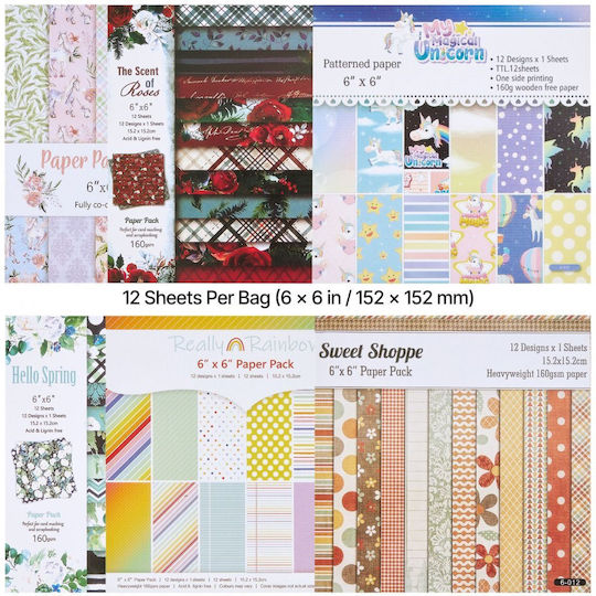 Vevor Floral Double-Sided Cardstock 72 Sheets