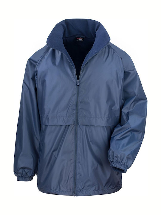 Result Work Jacket Reflective with Hood Navy Blue
